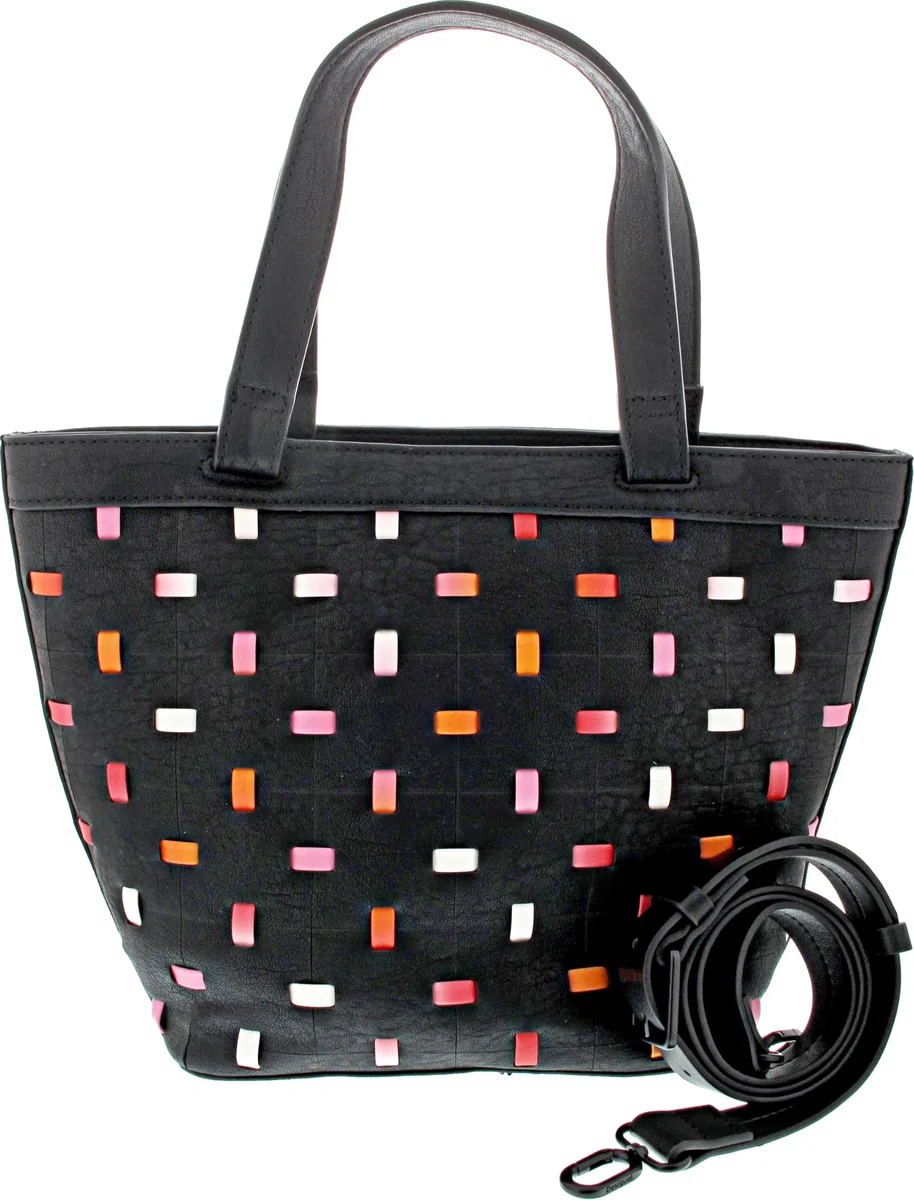 Desigual bolso de hombro Fantasia Valdivia Shopping Bag Black negro