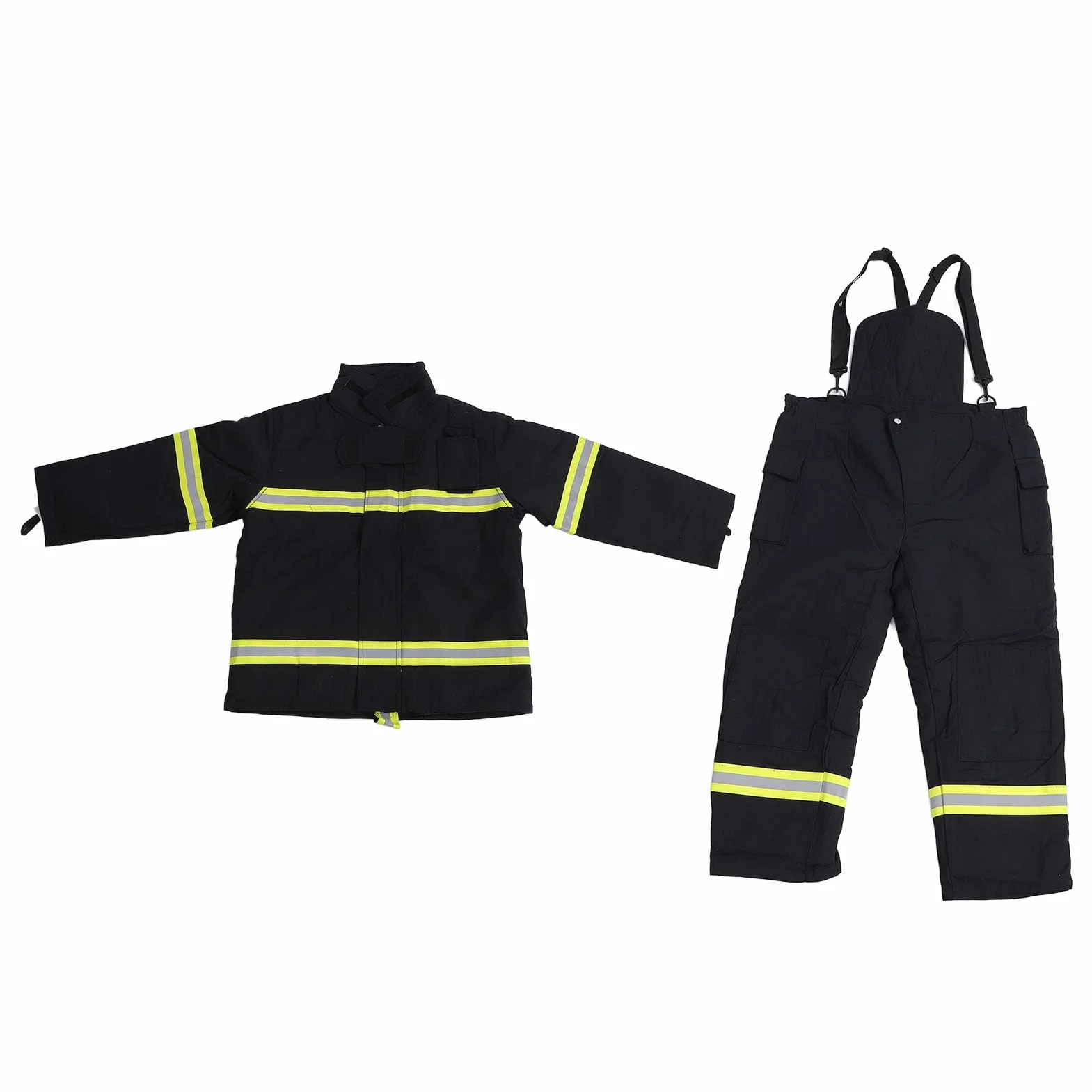 Traje, Chaqueta Retardante y Pantalón con Aislamiento de 4 Capas para Alta Visibilidad en Entornos Laborales Peligrosos (XXXL)