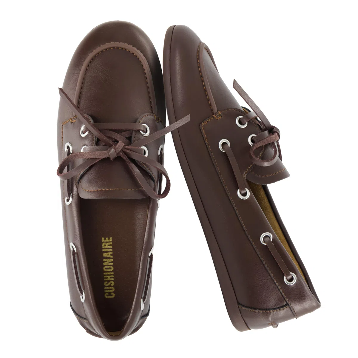 CUSHIONAIRE Anchor - Zapatos náuticos ligeros para mujer, mocasines sin cordones con diseño náutico, anchos disponibles