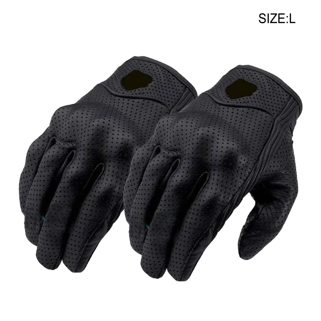 Guantes térmicos de cuero para motocicleta, impermeables, cálidos, para invierno, deportes al aire libre, esquí, senderismo, pesca, patinaje, guantes térmicos, talla M