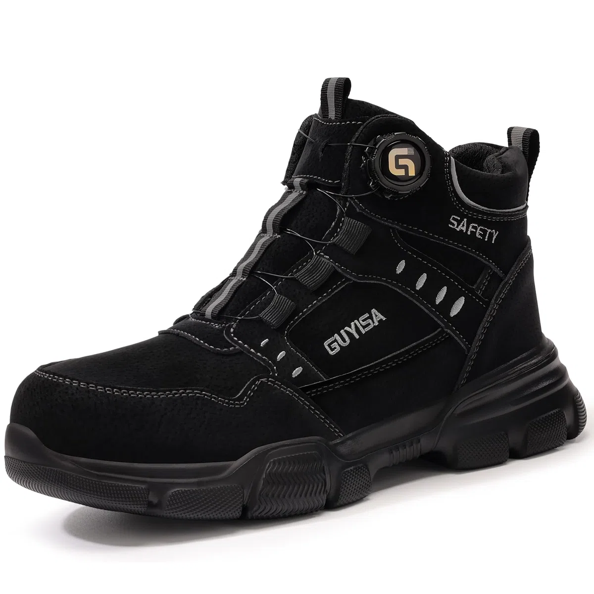 LAoutun Zapatos de seguridad para hombre, botas de trabajo, zapatos de trabajo, zapatos de trabajo, ligeros, zapatos de trabajo y de trabajo, cordones de cierre rápido, tallas 38-50 EU
