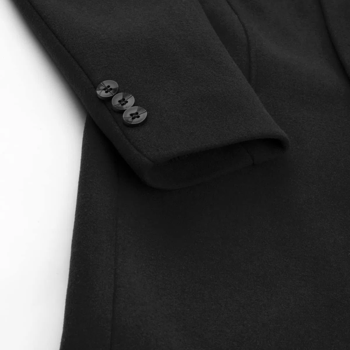 Allthemen Abrigos Hombre Chaqueta de Lana Invierno Larga Trench Coat Hombre Caliente Slim Dos Botones Abrigo Parka A Prueba Viento