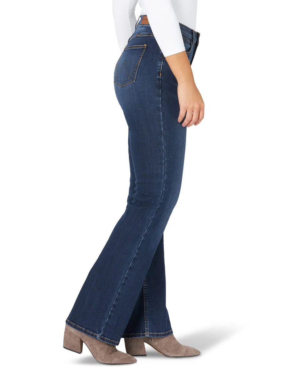 Wrangler High Rise True Straight Fit Jean - Jeans de Talle Alto y Corte Recto Mujer