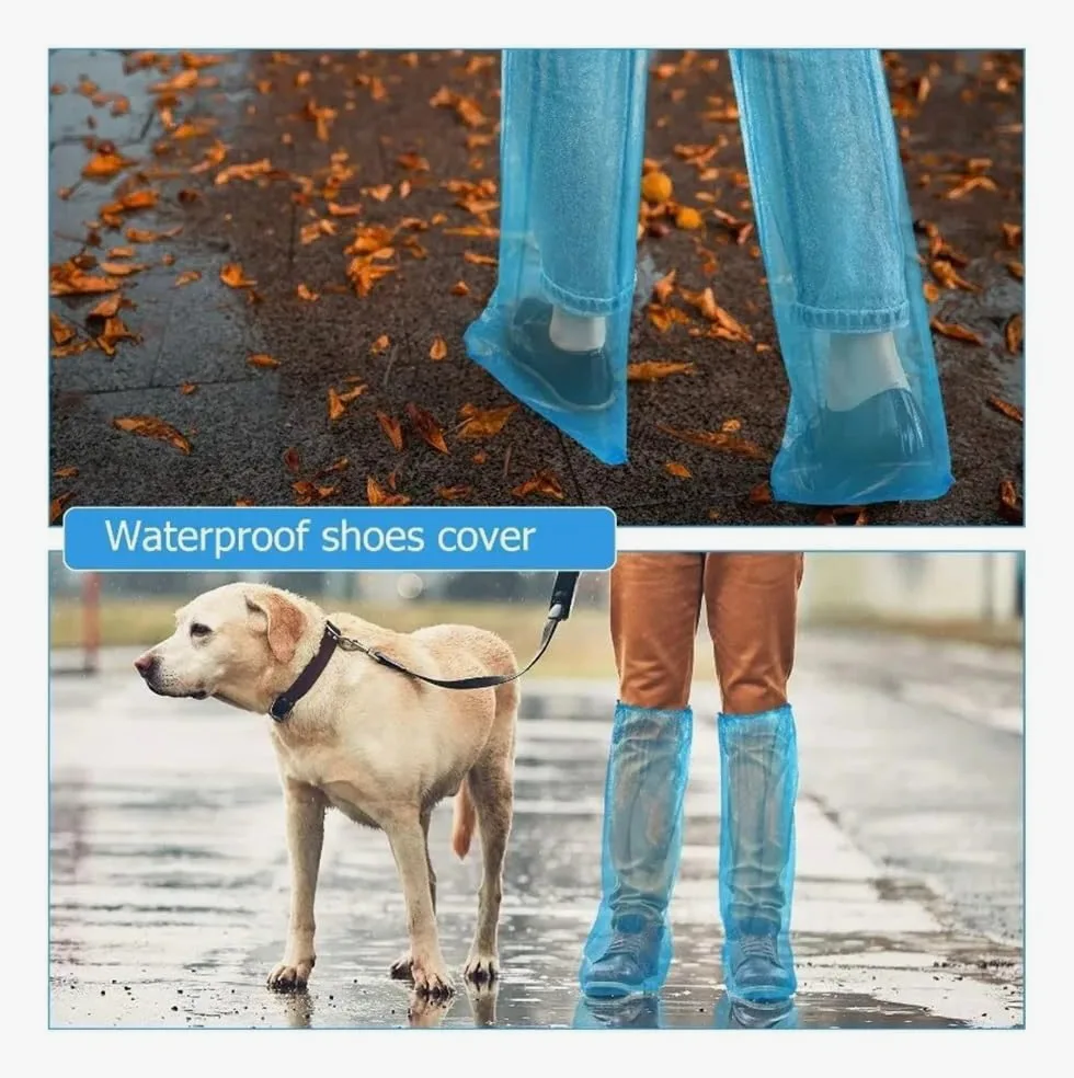 10-200 fundas desechables largas para zapatos, impermeables, antideslizantes, botas de lluvia unisex
