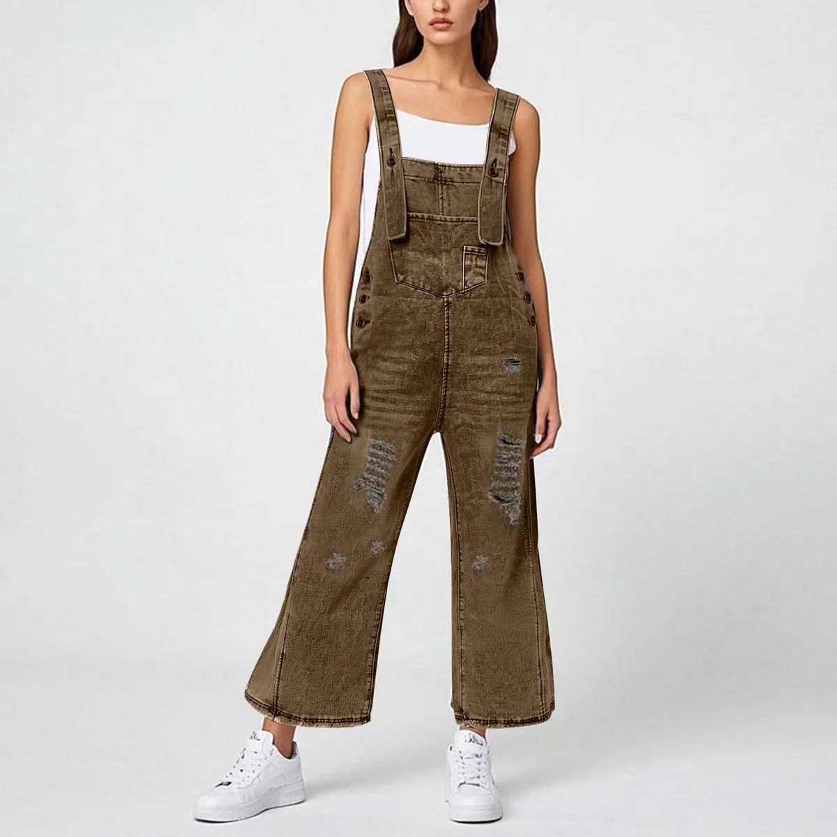 Peto Vaquero Mujer Mono Elegante Tezano Informal Overol Largo Baggy Macacao Ancho Tallas Grandes Casual Trabajo Formal Talla Grande De Fiesta Largos