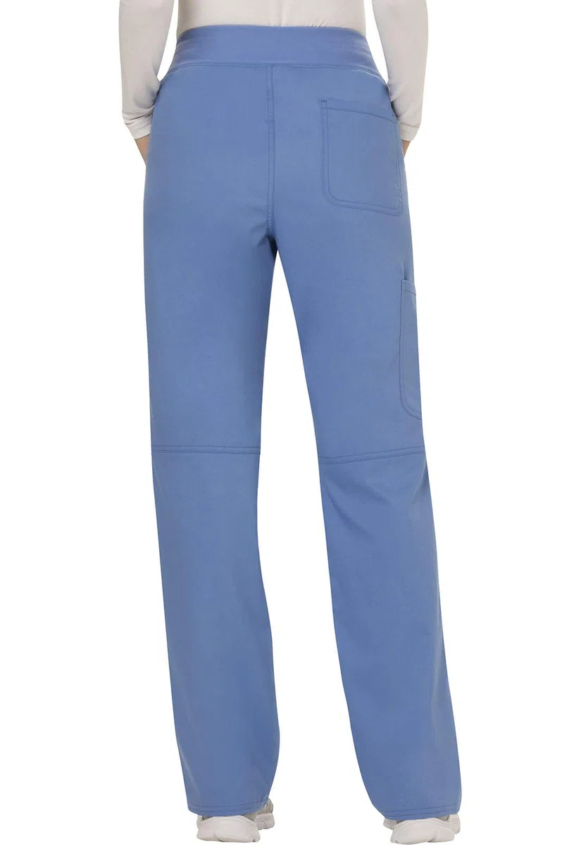 Cherokee Conjunto de uniforme médico para mujer, ajuste clásico moderno WW610 con pantalón de pierna recta de tiro medio, WW110, Ciel - S Top/M