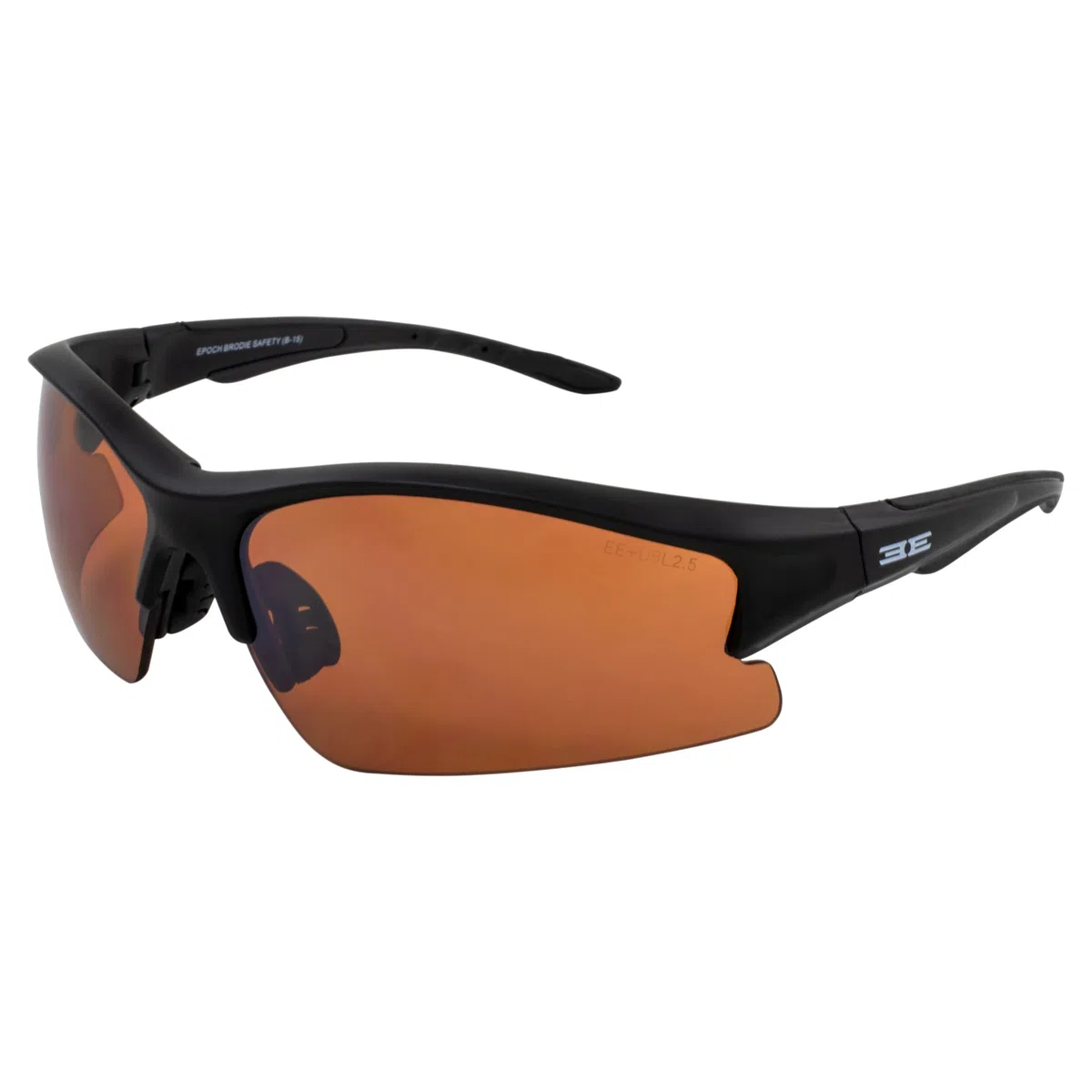 Epoch Eyewear 1 negro gafas de sol del deporte del golf de la motocicleta negro con lente ámbar