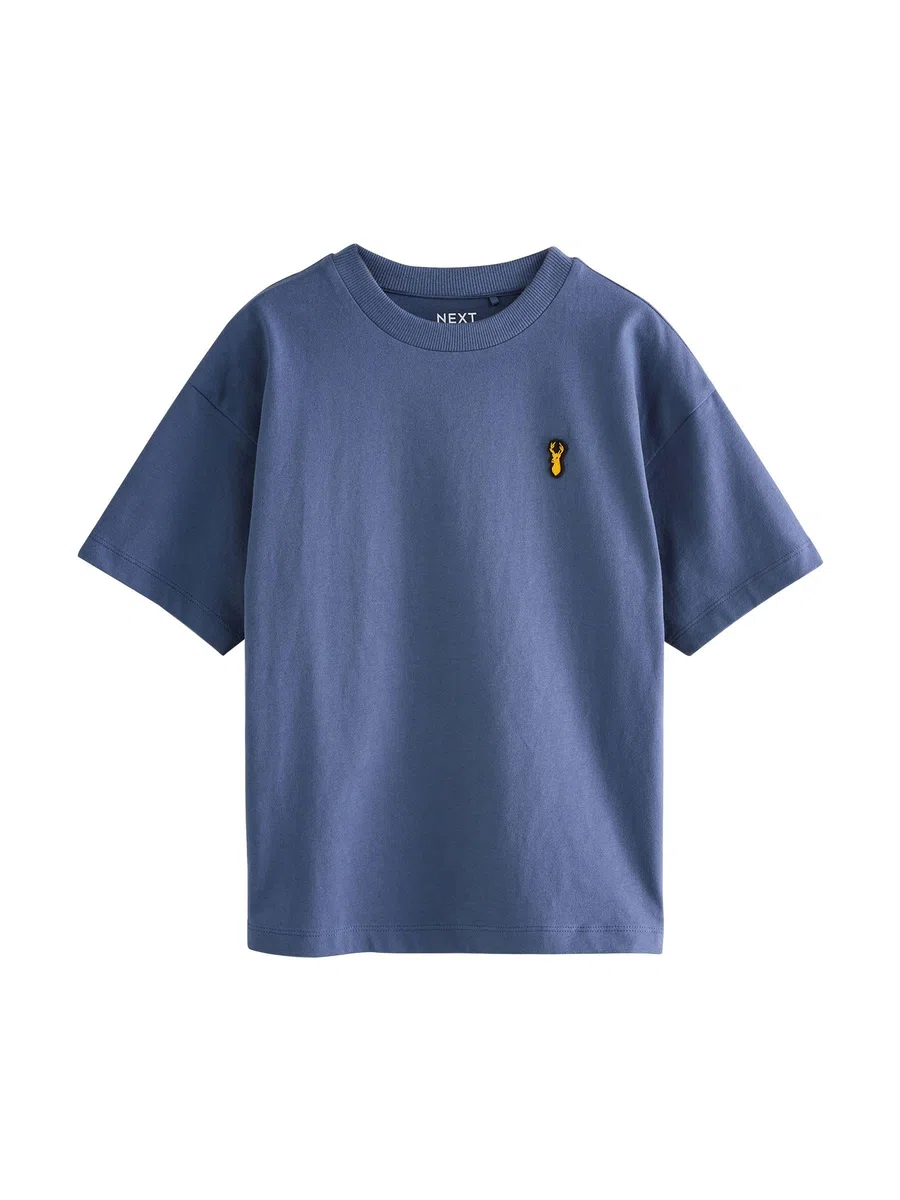 NEXT Niños Pack de 4 Camisetas de Manga Corta con Bordado de Ciervo