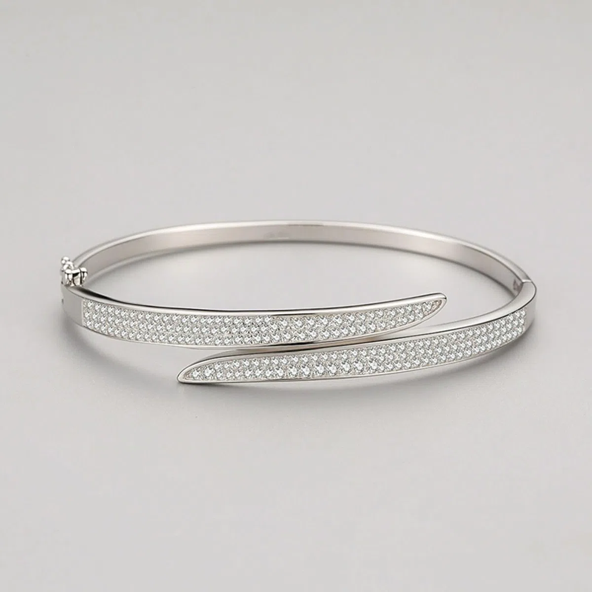 Pulsera de Oro Blanco Mujer 9 K / 14 K / 18 K, Redondo con Diamante Creado, Cadena Extensible 16 CM + 5 CM, Pulsera Ajustable Mujer Plata