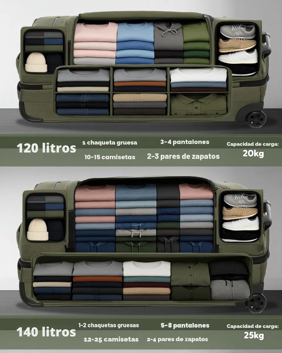 Gran Bolsa de Viaje con 2 Rollos de Kane Trolley Maleta de 80 cm Bolsa de Deporte Grande Trolley de Viaje