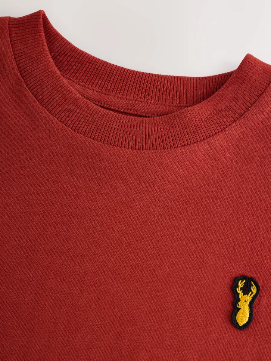 NEXT Niños Pack de 4 Camisetas de Manga Corta con Bordado de Ciervo