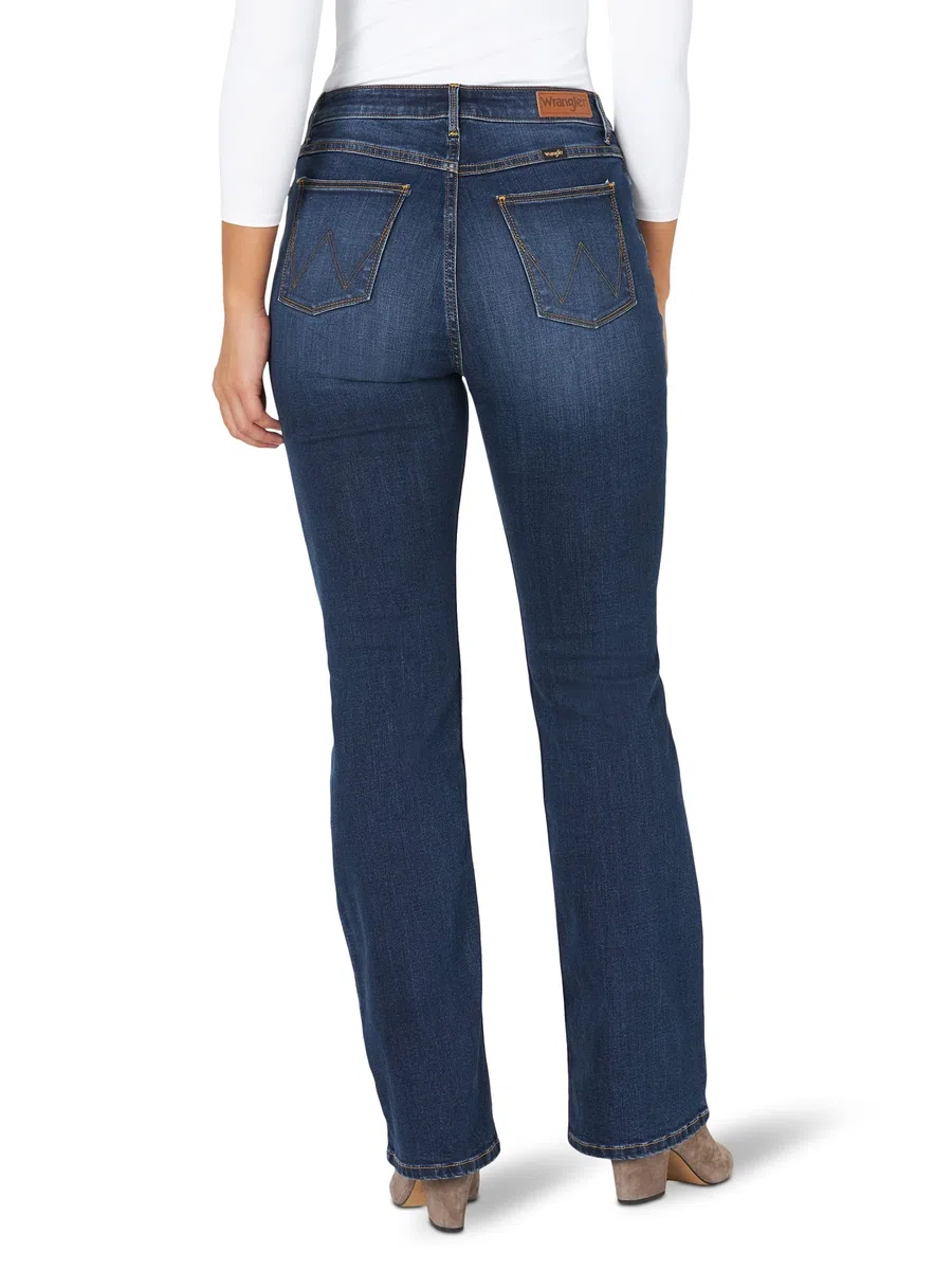 Wrangler High Rise True Straight Fit Jean - Jeans de Talle Alto y Corte Recto Mujer