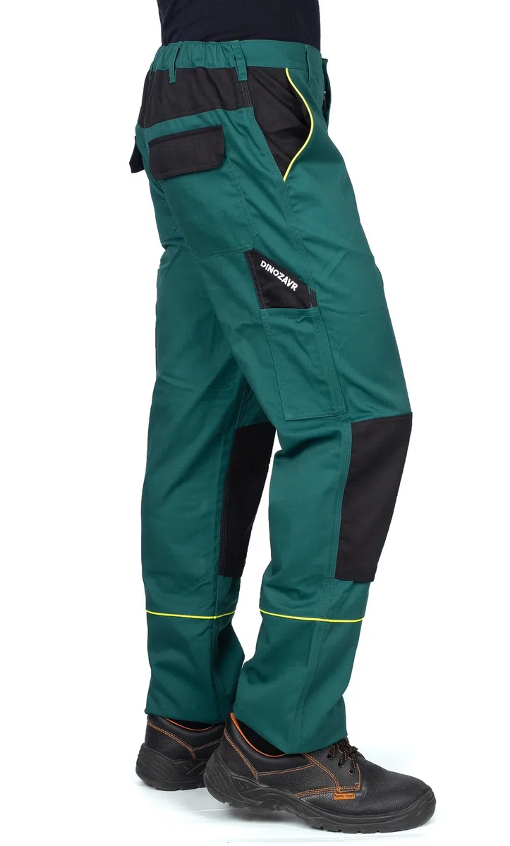 DINOZAVR Fortum Pantalones de Trabajo Estilo Cargo para Hombre - Resistentes, con Bolsillos multifuncionales y Rodilleras y Franjas Reflectantes