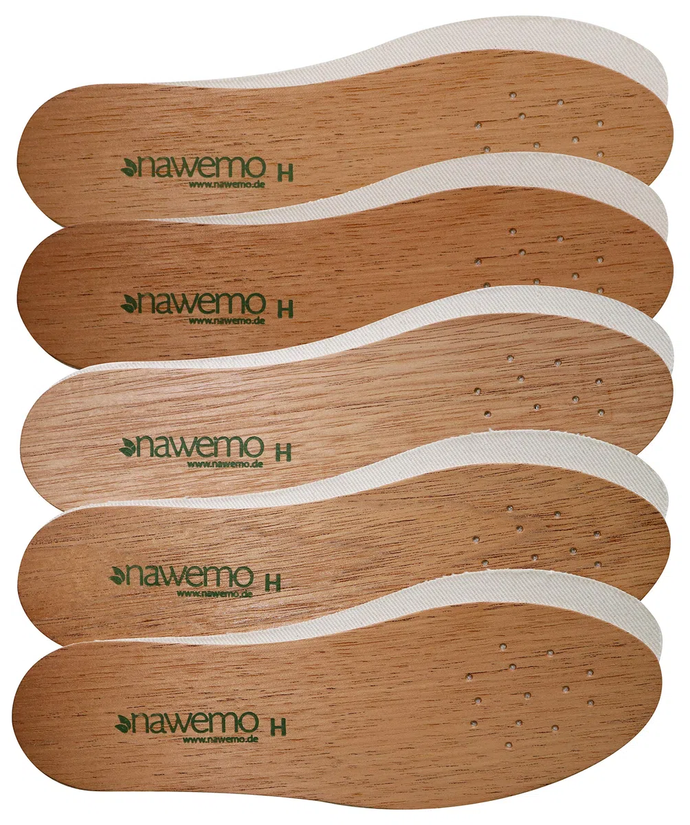 Nawemo Plantillas de madera de cedro para mujeres (5 pares)