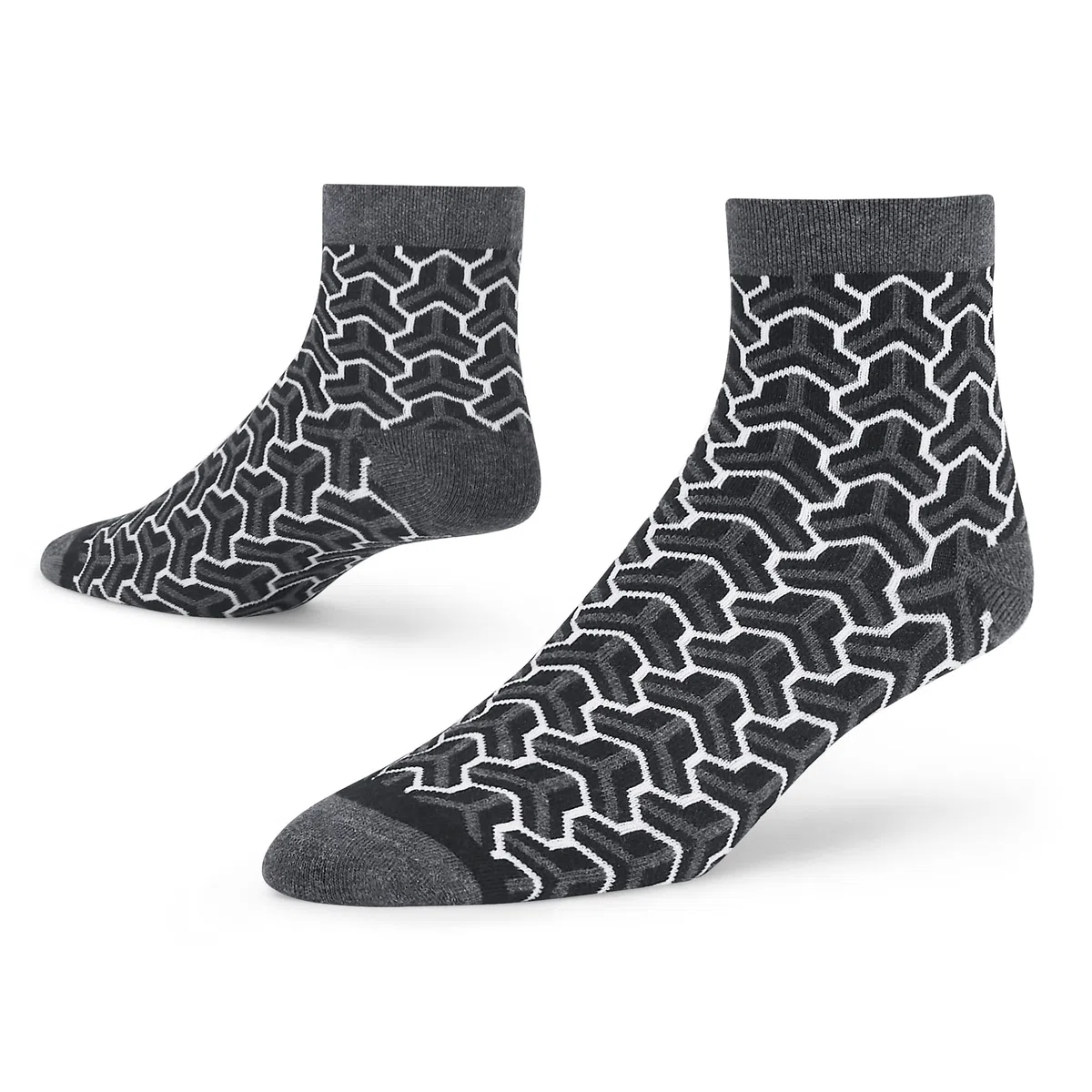 DYNAMOCKS Calcetines de algodón peinado para hombre y mujer (paquete de 4) (multicolor, talla única)