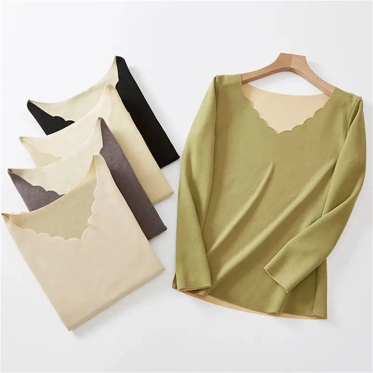 Conjuntos Térmicos Para Mujer Conjunto de ropa interior térmica de invierno for mujer, Tops de manga larga sin costuras, traje largo de lencería for mujer Conjunto De Ropa Interior Térmica Transpirabl