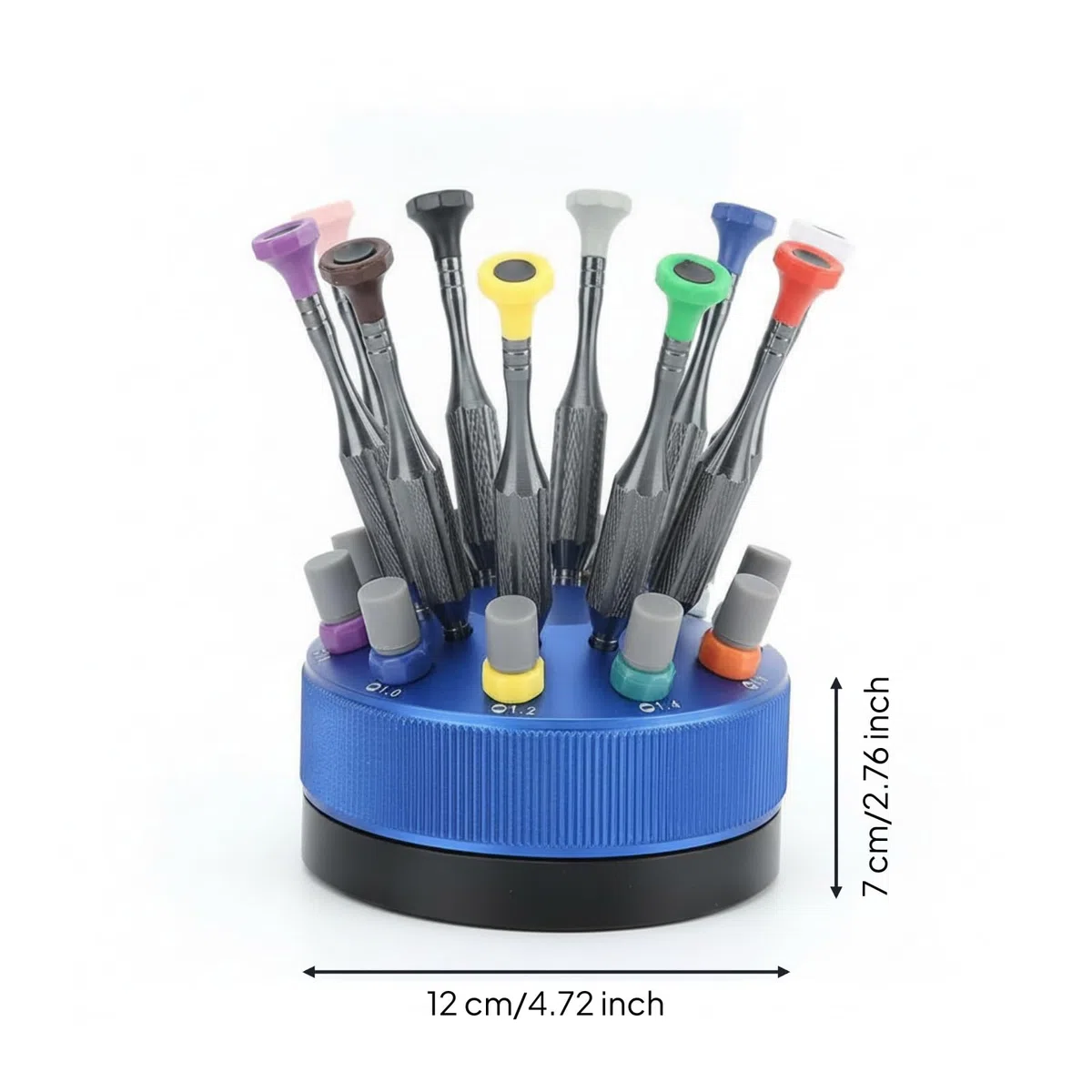 10 Pieces Kit Reparación Relojes Organizador Cilíndrico stornillador Micro Portátil Herramienta para Relojeros