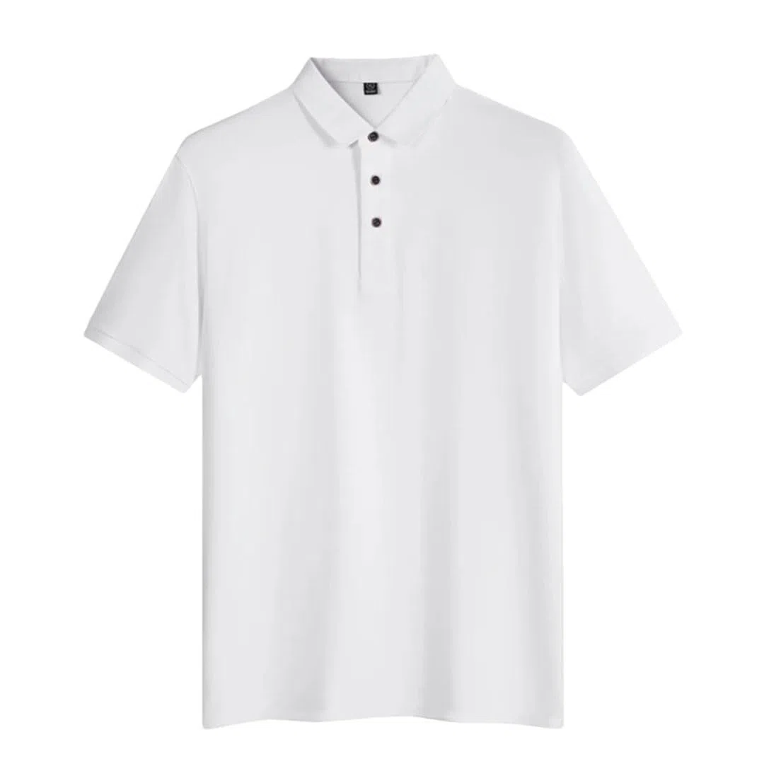 Polo de manga corta para hombre, diseño clásico, color liso, para jóvenes