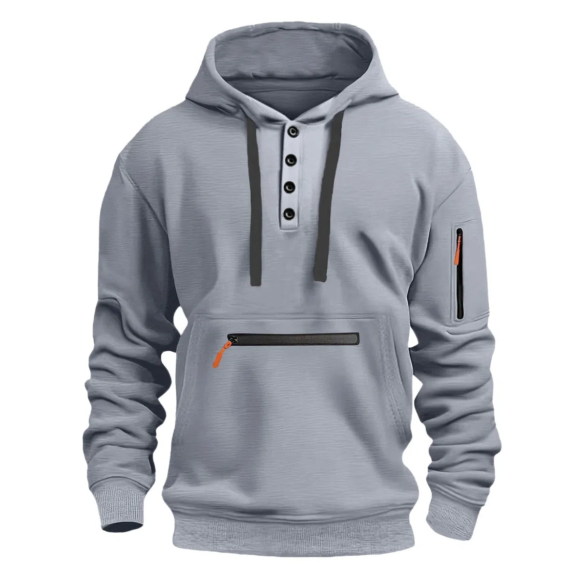 Chaqueta Verano Hombre Sudadera Informal De Manga Larga con Botones Y Medio Botón para Hombre, Otoño E Invierno Sudaderas Futbol Ropa Trabajo Hombres Cremallera Jersey Corta Entretiempo