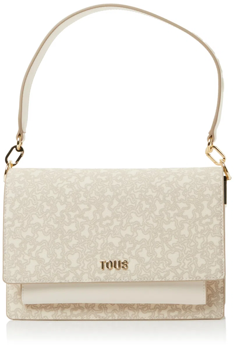 TOUS Bandolera Mediana Audree Beige, Para Mujer, Medidas 16,5 x 25 x 12,5 cm, Colección Kaos Mini Lines