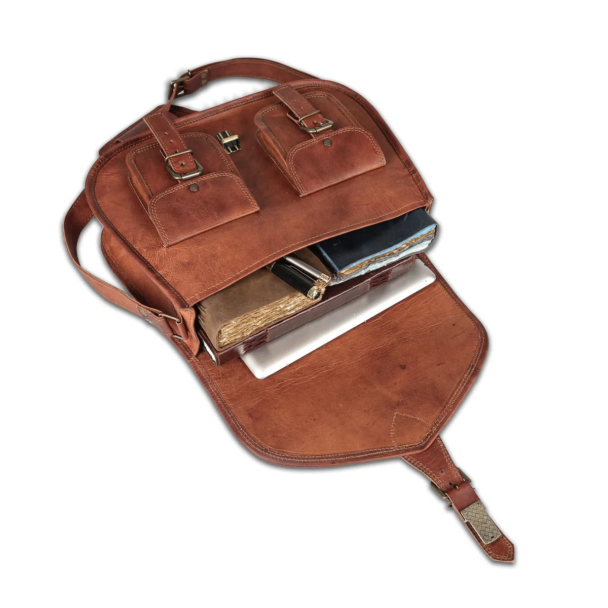 KPL 14 Inch Leather Purse Women Shoulder Bag Crossbody Satchel Ladies Tote Travel Purse Genuine Leather