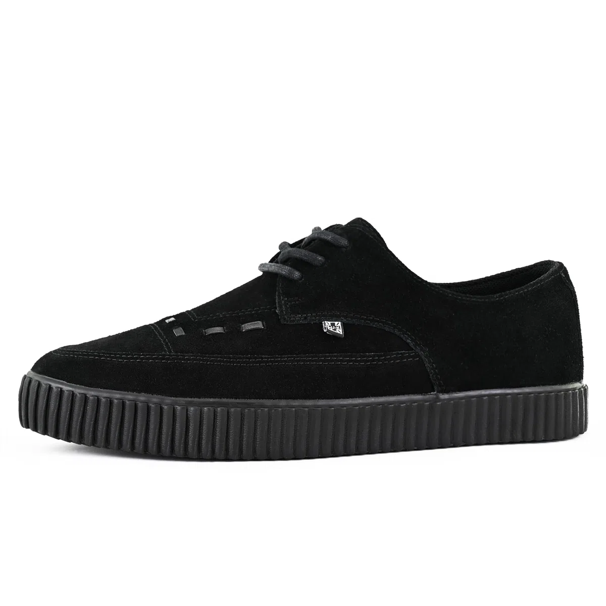 T.U.K. Pointed Creeper Sneakers - Zapatos Hombre y Mujer - Estilo Punk Gótico y Rockero Zapatillas de Lona y Gamuza con Cordones