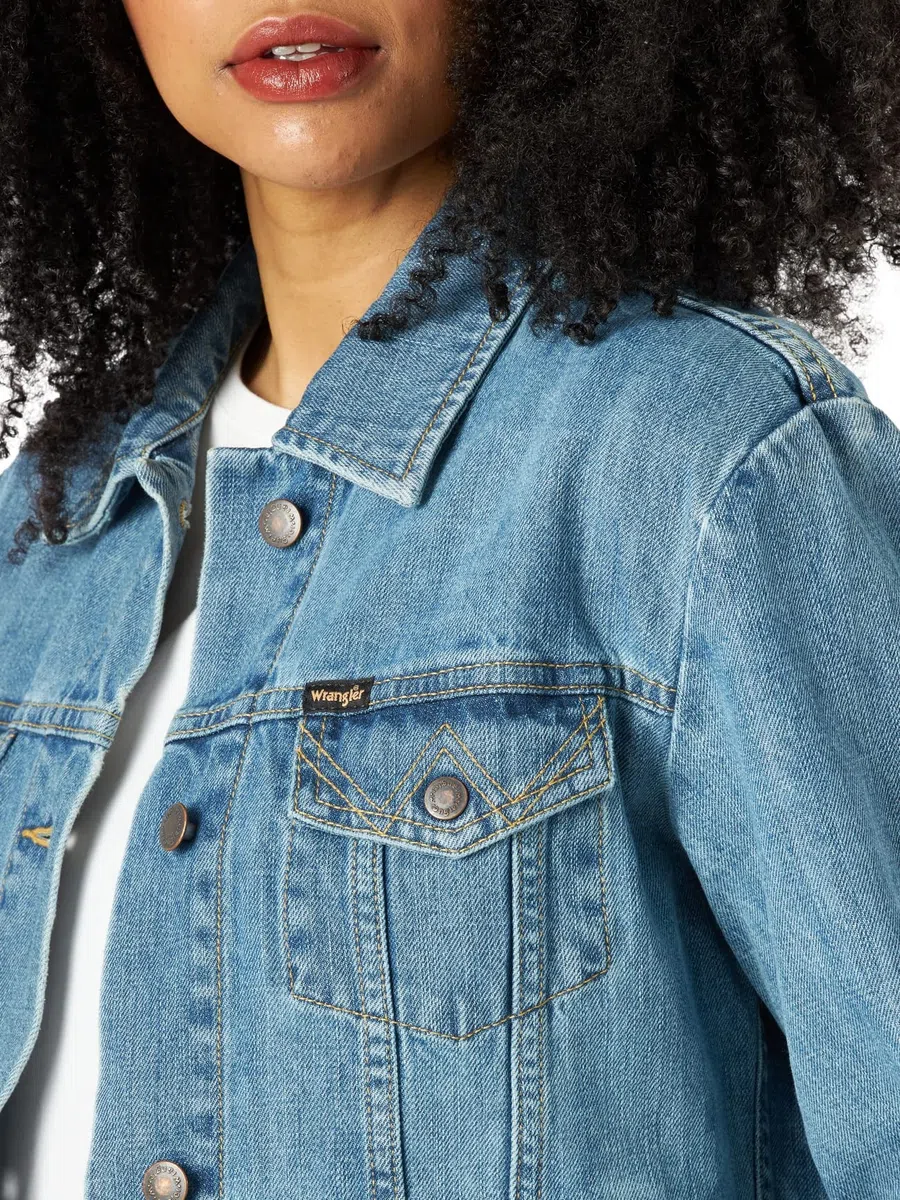 Wrangler Relaxed Fit Memory Maker Jean Jacket Chaqueta de jean Mujer (Pack de 1)