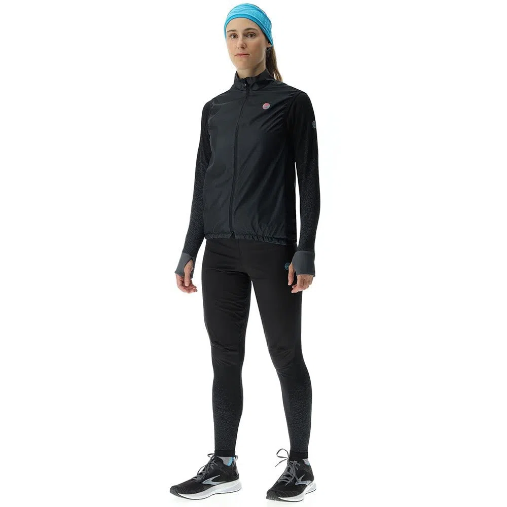 UYN Coreshell - Chaqueta Cortavientos para Mujer, Mujer, Chaqueta Cortavientos, O102279, Blackboard Melange/Black, Small