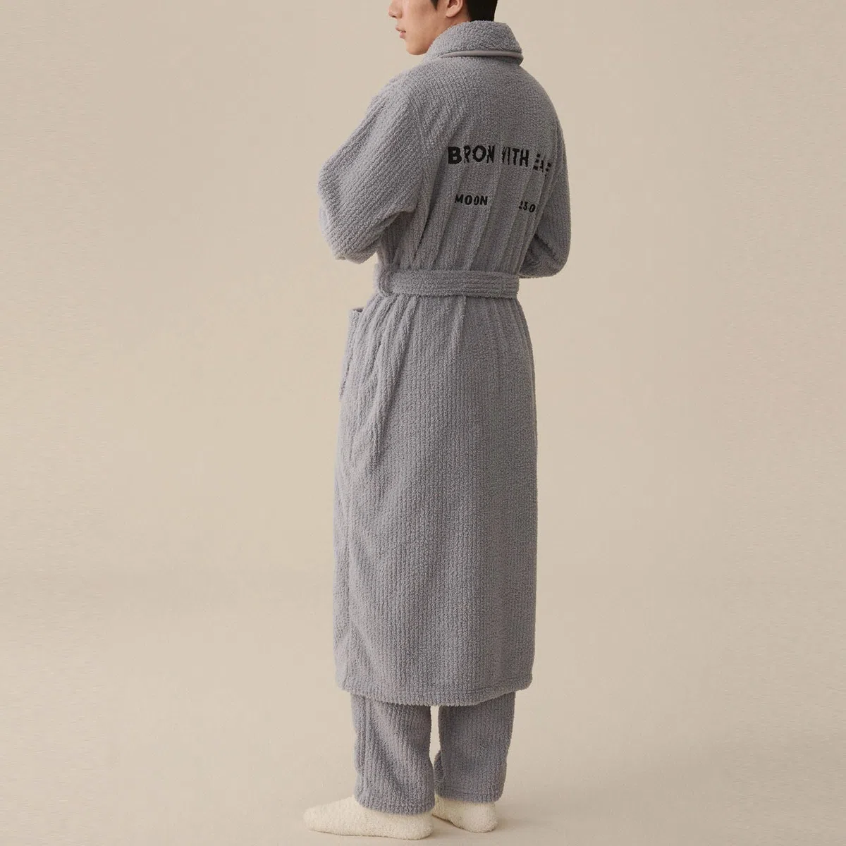 Genérico Pijamas Hombre Verano Divertidos - Conjunto De Pijama para Pareja De Albornoz De Terciopelo Coral Grueso Y Largo para Hombre De OtoñO E Invierno Hombre Sexy