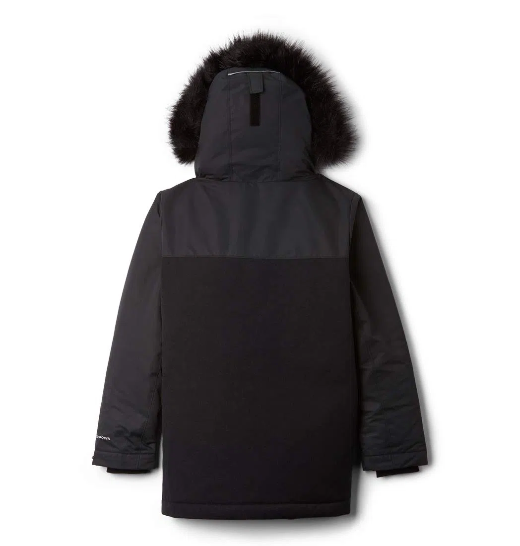 Columbia Youth Boundary Bay Parka de plumas para niño