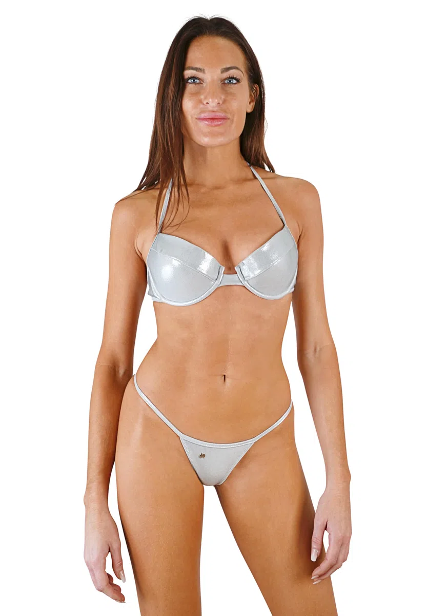 my sexy bikini - Baléares | Bañador brasileño/Tanga Bikini Azul Rosa marrón Cebra