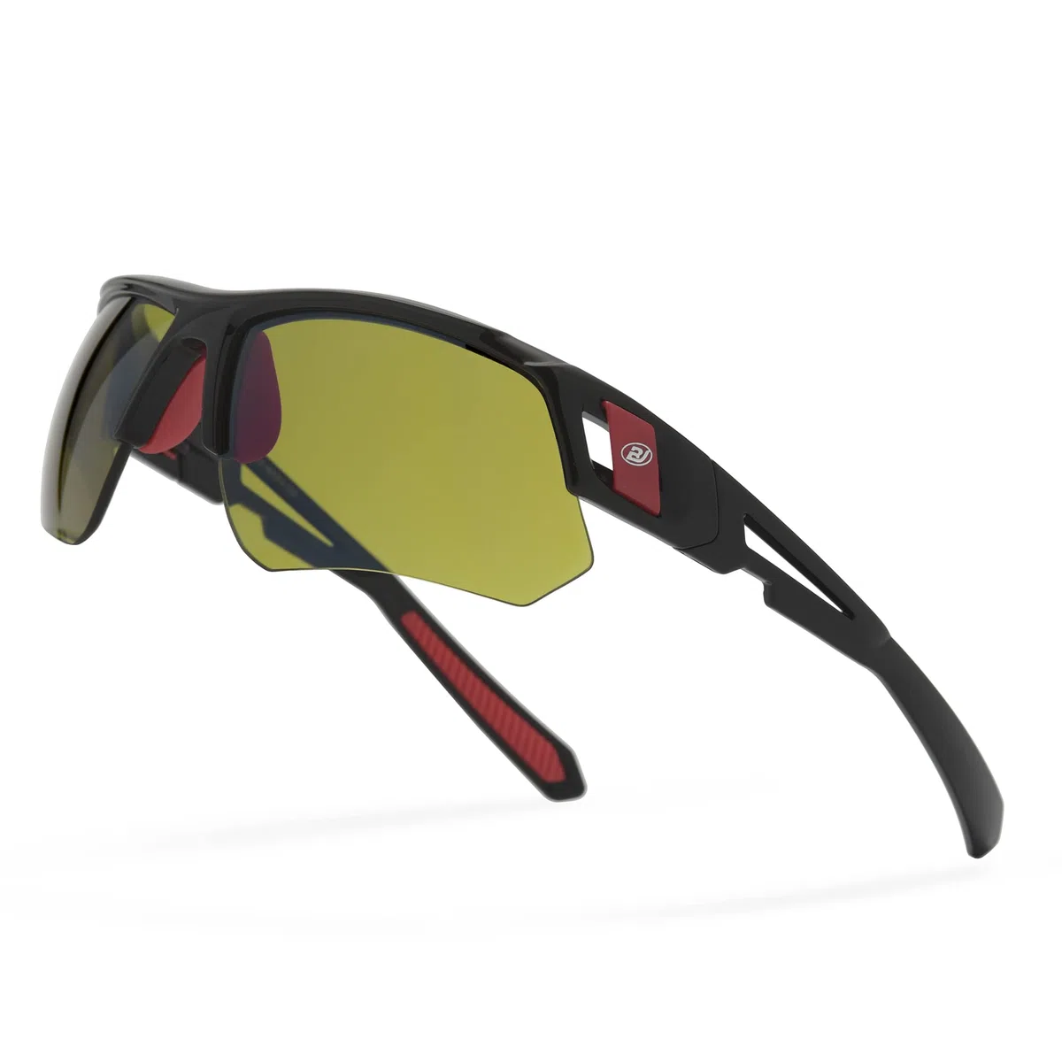 Gafas de sol de golf para hombres y mujeres, gafas de sol deportivas sin montura con protección UV400, Bj810 Marco negro y lente verde, conventional