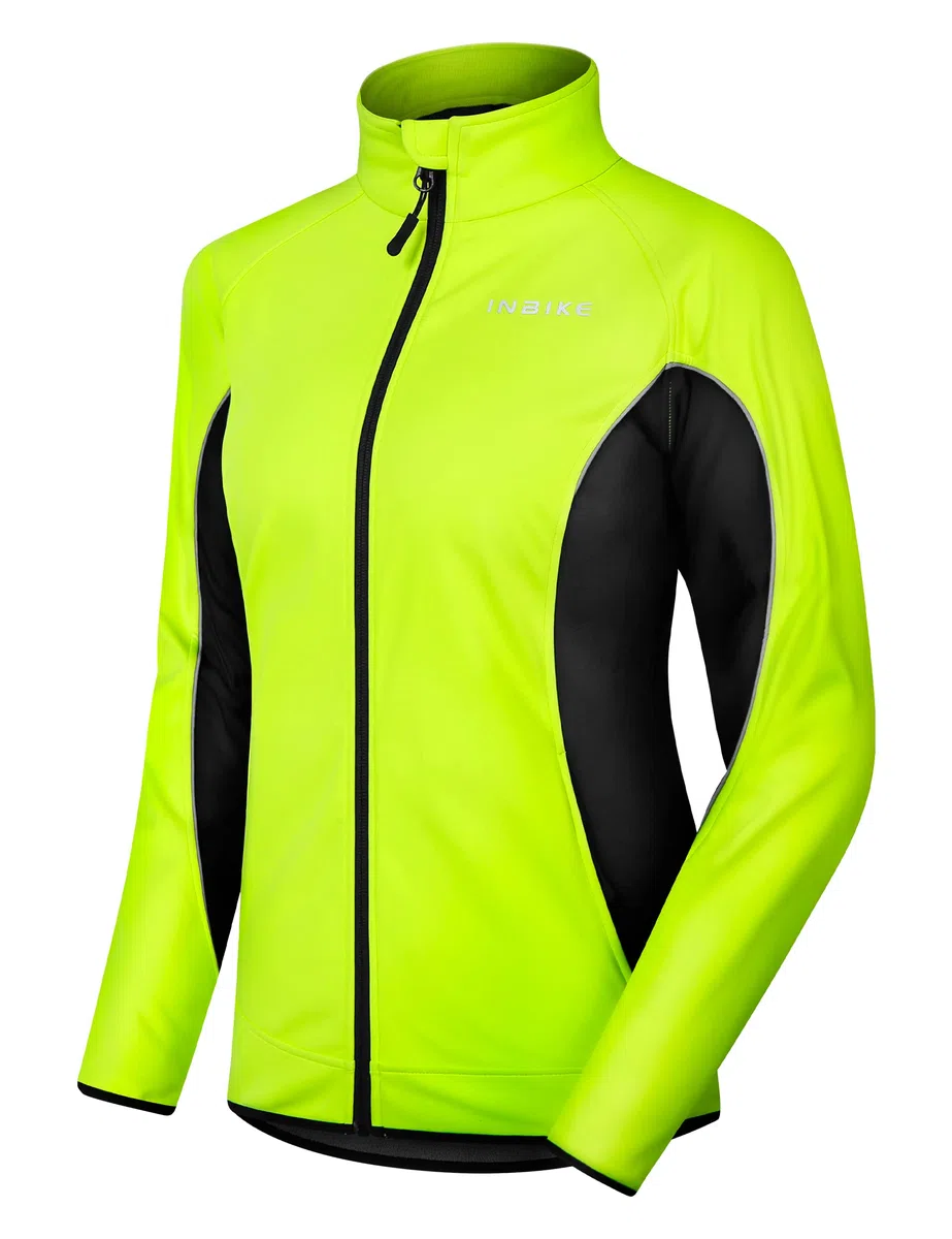 INBIKE Chaqueta Mujer Invierno para Correr y Ciclismo Softshell Impermeable Térmico Polar MTB (WJ802)