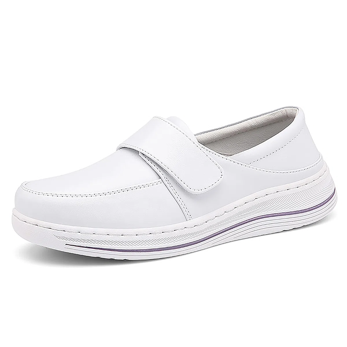 Zapatos Profesionales médicos/de enfermería/de Trabajo Ligeros para Mujeres, Zapatos médicos de Piel de Vacuno Transpirables con Suela de EVA Suave y Suela Gruesa