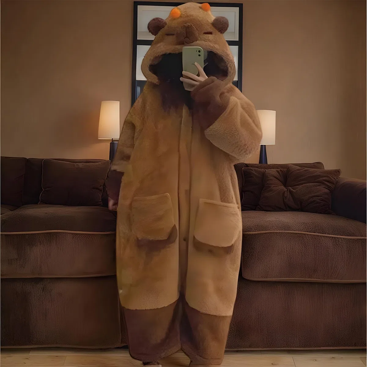 Pijamas Capybara Unisex para Adultos para Cosplay, Adulto Capybara Pijamas Capybara Anime Disfraz Disfraz Disfraz Capybara Ropa de dormir Sleepwear Para Cosplay, Niño