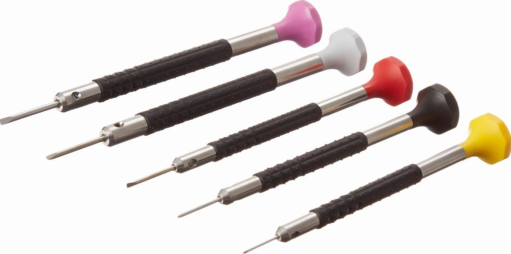 Bergeon 6899-P05 - Juego de 5 destornilladores ergonómicos para relojeros, herramientas suizas