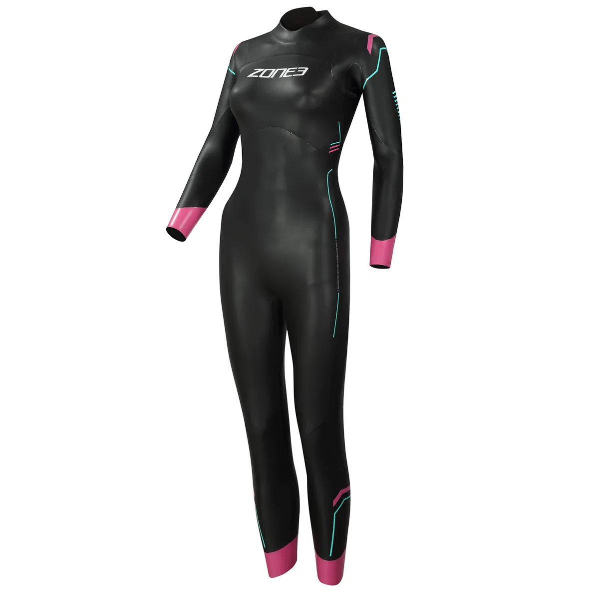 ZONE3 Agile - Traje de neopreno completo para mujer, diseño de triatlón, color negro y rosa