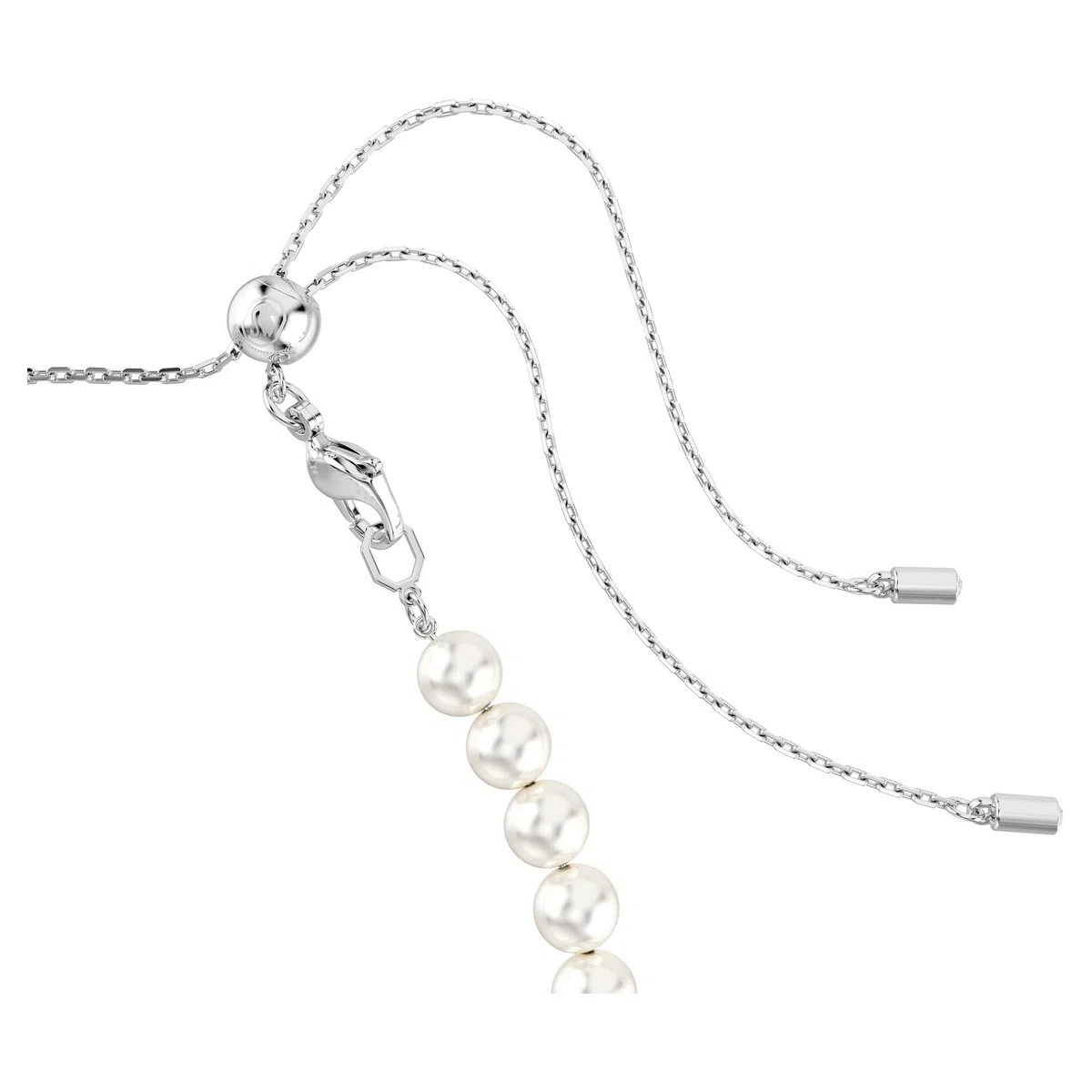 Swarovski Ariana Grande Collection - Collares, pendientes y pulseras con cristales transparentes y perlas con acabado de rodio