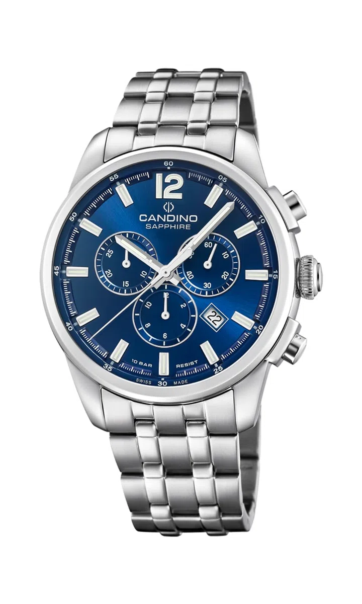 Candino Swiss Reloj Hombre Analógico de Acero Inoxidable 316l