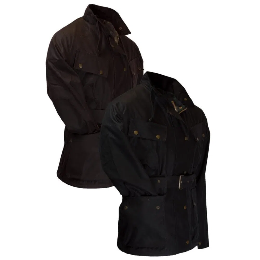 Walker and Hawkes - Explorer - Chaqueta de Moto Encerada para Hombre