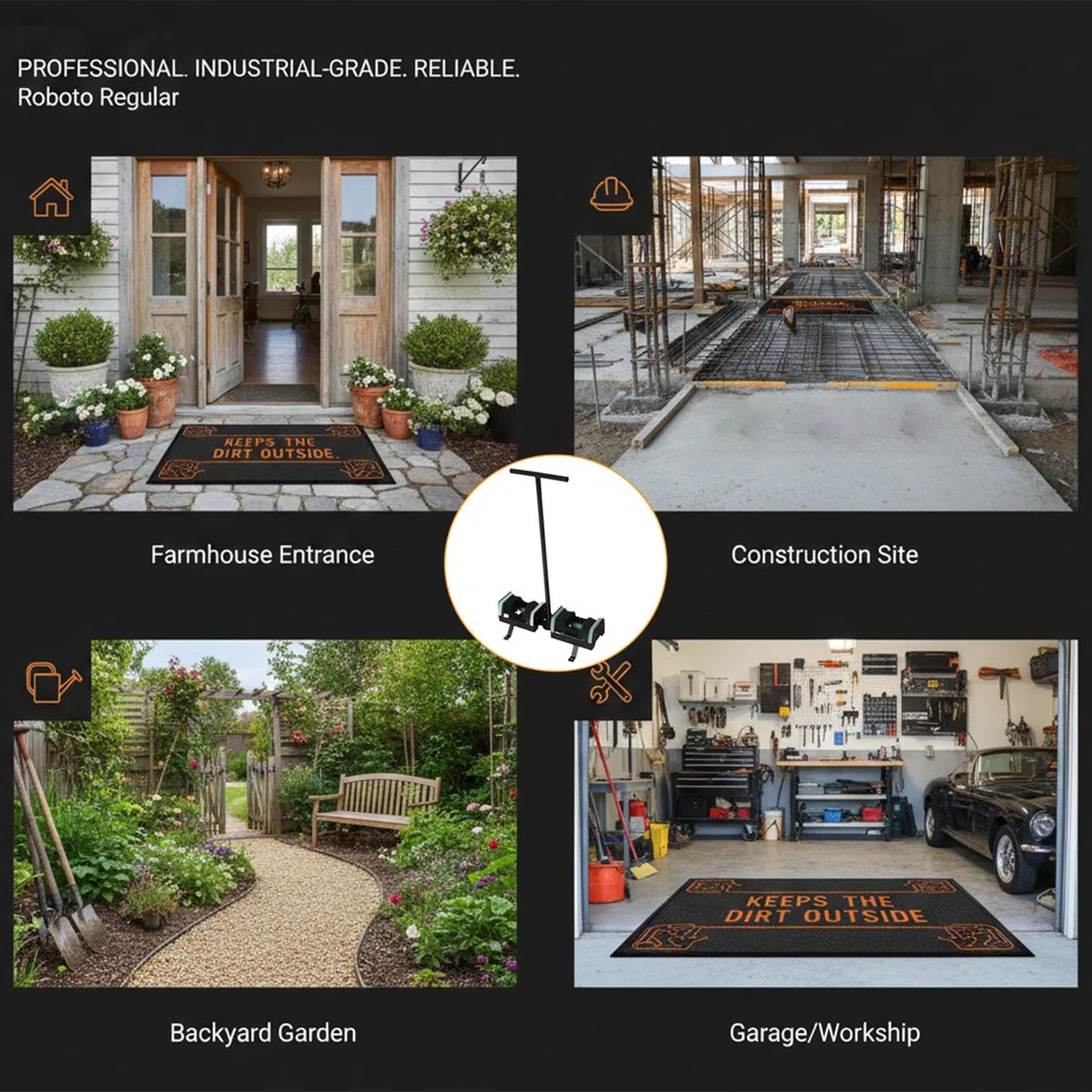 Metal Limpiabotas con Mango Largo, Robusto Cepillo Zapatos Exterior, Rascador con Montaje en Suelo para Obra y Jardín, Estación de Limpieza de Botas Sturdy