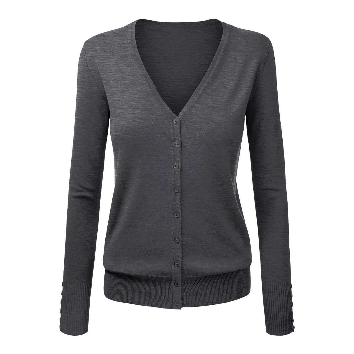 Generisch Cardigans para mujer elegante e informal bolero para tops vestido cárdigan de verano manga larga suéter de punto estrecho transpirable con botones chaqueta camisa con cuello en V ligero