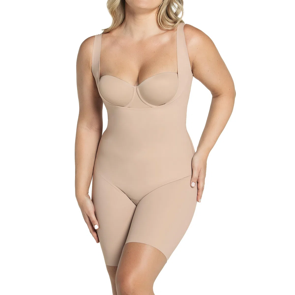 Leonisa TotalSculpt - Moldeador de cuerpo para mujer, indetectable, con control de abdomen en la mitad del muslo