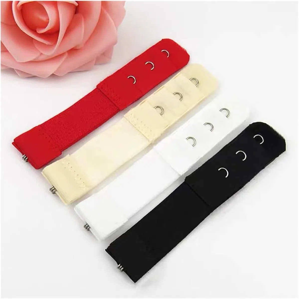Sujetadores seguros, extensores versátiles, cierres giratorios, 1 fila y 3 ganchos, extensor de brasier, cierre de nailon, extensión de ropa interior, Beige1, 3Pc