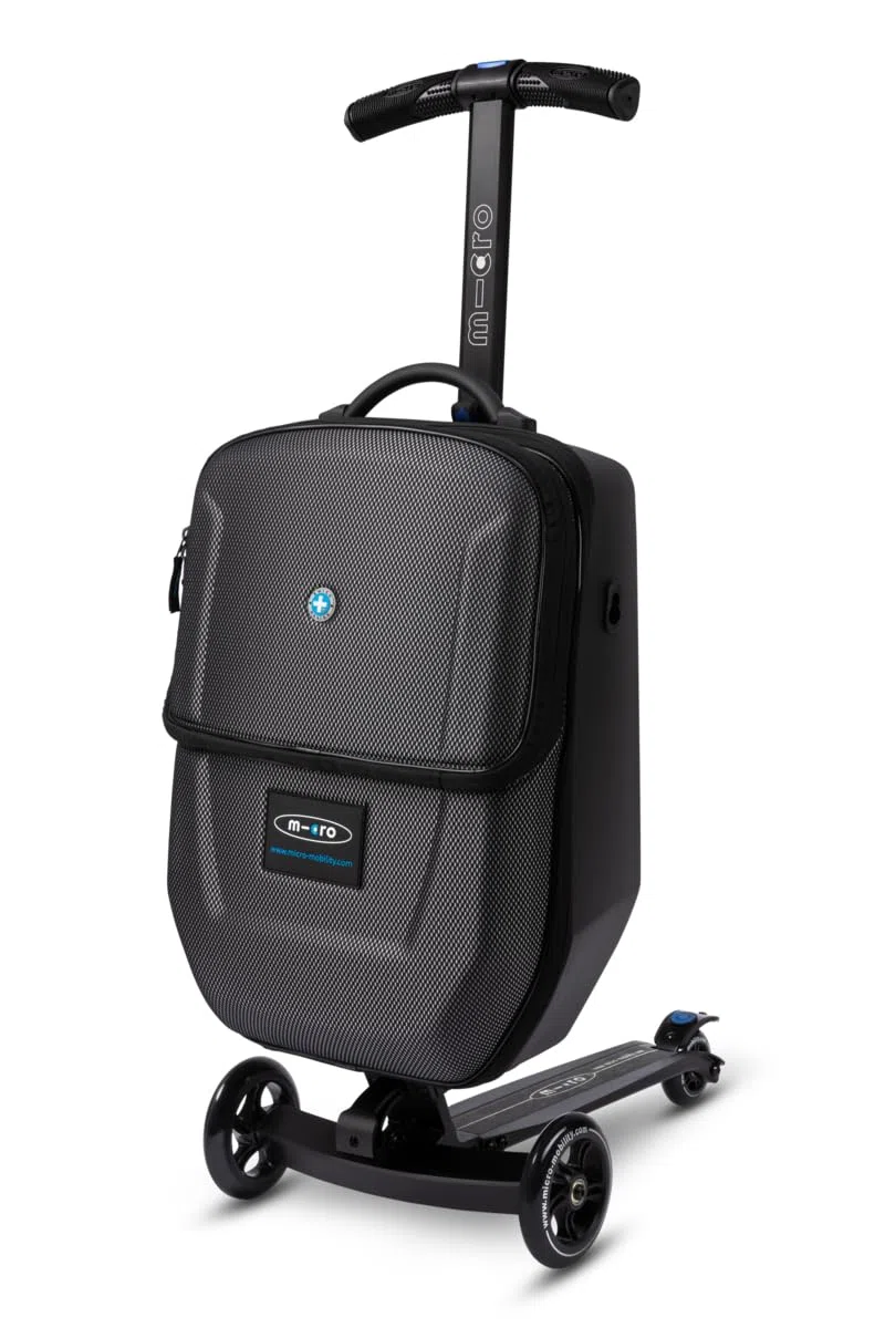 Micro® | Luggage 4.0 Maleta Patinete para jóvenes y Adultos | Equipaje de Mano | Capacidad 33L | Altura Ajustable | Plataforma Antideslizante de Aluminio | Viaje de Negocios, Aeropuertos