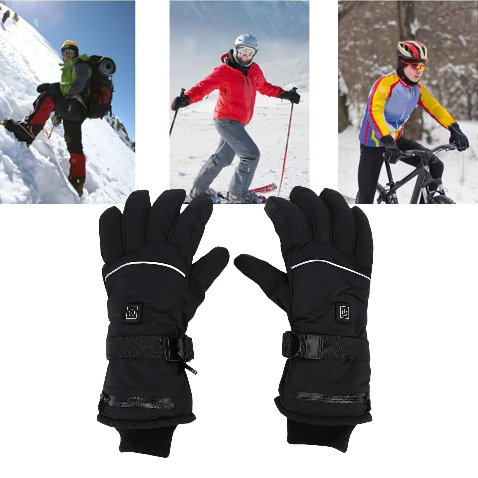 Térmicos para Hombres Mujeres Térmicos Eléctricos Calentadores de Manos Recargables para Esquí de Invierno 2 Unidades