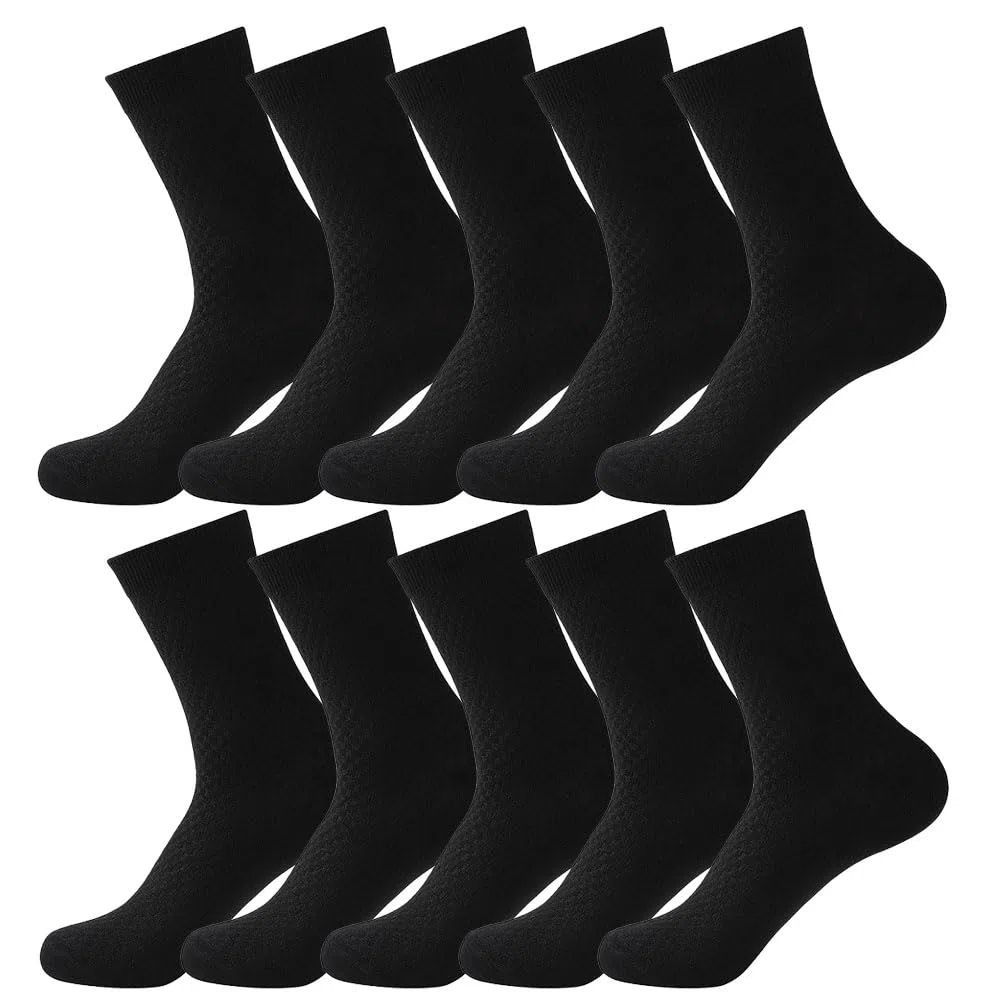 MEIION Bambò Tech Calcetines de Bambú Sin Marcas Calcetines de Bambú Sin Costuras, Anchos Sin Elástico para Pies Sensibles, Transpirables, para Mujer, Hombre y Ancianos