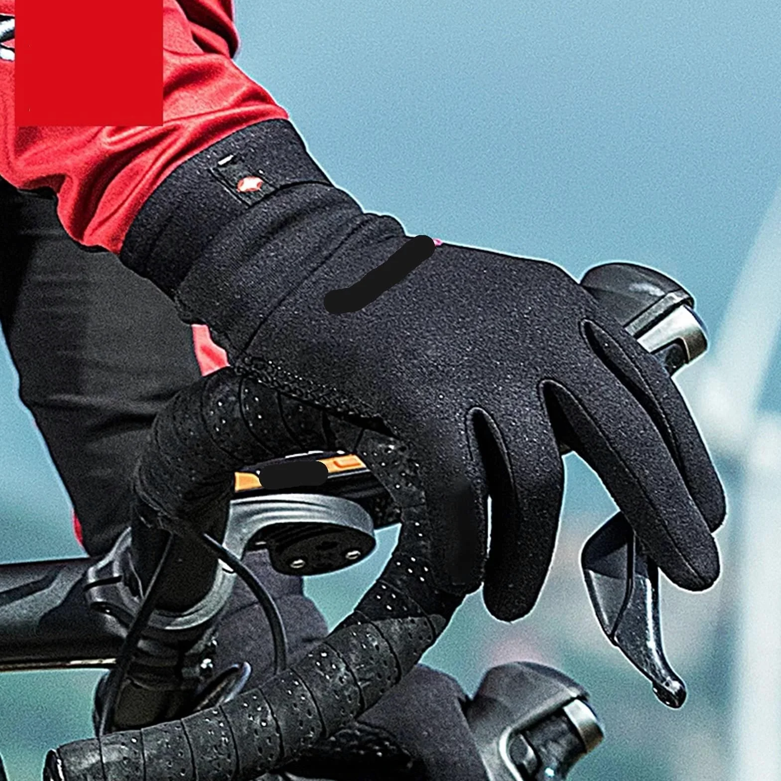 Guantes de Ciclismo Invierno Carretera Bicicleta montaña Dedo Completo Hombres/Mujeres Guantes Deportivos cálidos a Prueba Golpes para Ciclismo