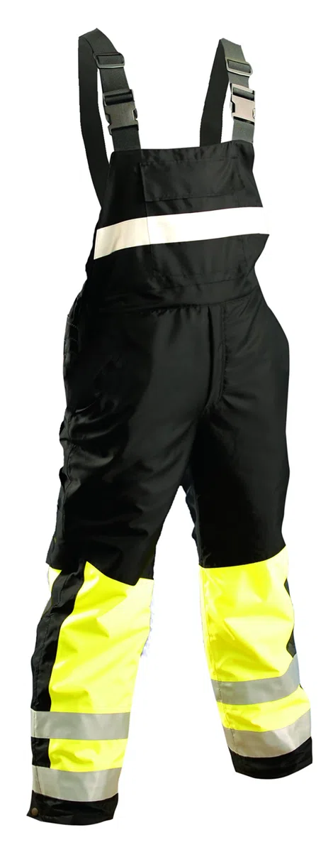 Occunomix sp-bib-bym clase E velocidad colección Premium frío alta visibilidad impermeable babero, tamaño mediano, color negro
