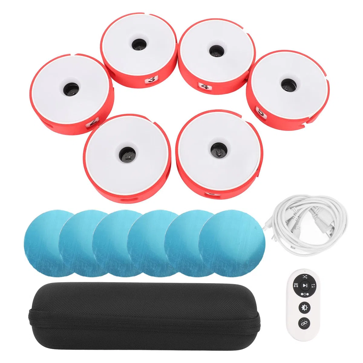 Sports Agility Training Light Kit con bolsa de almacenamiento, equipo de entrenamiento de reacción, entrenador de luces deportivas, mejora el tiempo de reacción, agilidad y habilidades